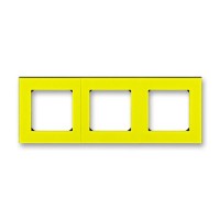 Рамка для розеток и выключателей ABB Levit 1 поста, цвет желтый/дымчатый черный