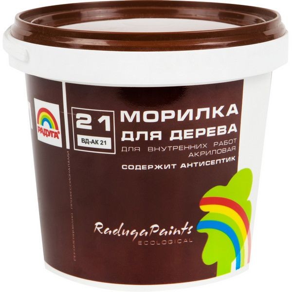 Морилка для дерева акриловая цвета махагон Радуга-21 ВДАК 1 кг