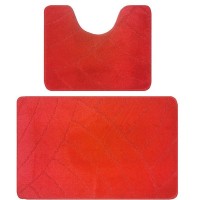 Комплект ковриков для ванной Banyolin Classic 50Х80/50Х40см 11мм (Красный) 1/25