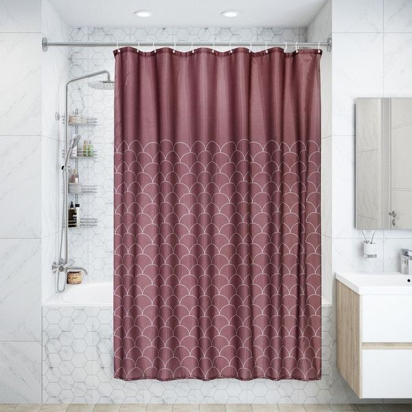 Штора для ванны Swensa Folly 180x200 см полиэстер цвет тёмно-коричневый