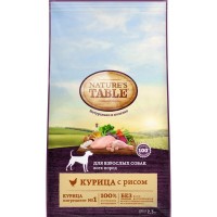 Сухой корм для взрослых собак всех пород Nature’s Table Курица с рисом, 2,3 кг