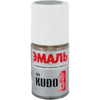 Эмаль автомобильная Kudo с кисточкой, цвет светло-серый, 15 мл