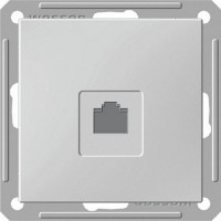 Розетка компьютерная встраиваемая Schneider Electric W59 RJ45, UTP cat 5e, цвет матовый хром