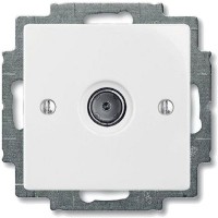 ТВ-розетка оконечная встраиваемая ABB Basic 55, цвет альпийский белый