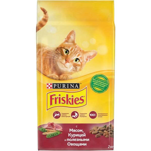 Сухой корм для кошек Friskies® мясо, 2 кг