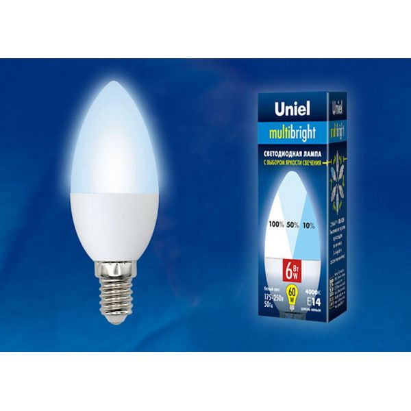 Светодиодная лампочка Uniel LED-C37-6W Multibright UL-00002374