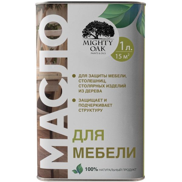 Масло для мебели Mighty Oak цвет прозрачно-медовый 1 л