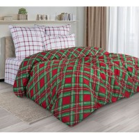 Комплект постельного белья Guten Morgen, двуспальный, 942 Tartan, бязь D-942-175-200-50