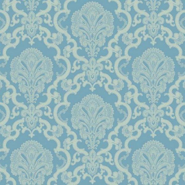 Обои бумажные York Wallcoverings Williamsburg голубые WM2564 0.68 м