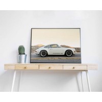 Постер в раме ПростоПостер Белый Порш 465473395172, 40х50 см