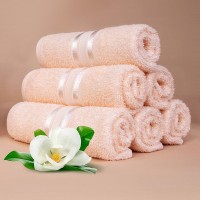 Набор полотенец для рук Harmonika цвет: персиковый (30х50 см - 10 шт) br34582