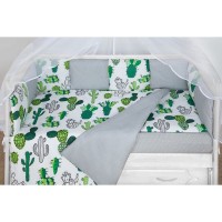 Комплект постельного белья AmaroBaby Baby Boom Кактусы в кроватку, бязь 3 предмета