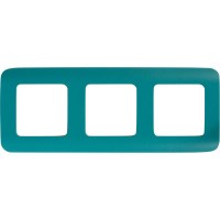 Рамка для розеток и выключателей Lexman Cosy 3 поста, цвет темная бирюза