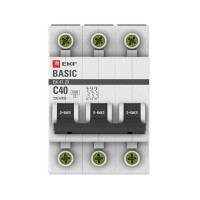 Выключатель автоматический EKF Basic mcb4729-3-40C 3Р 230В 40А