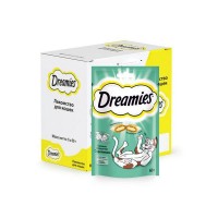 Лакомство для кошек Dreamies подушечки с кроликом, 6 шт по 60 г