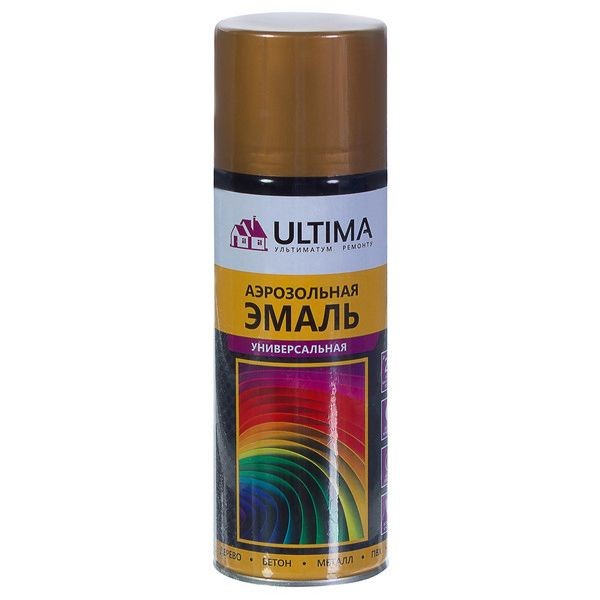 Краска аэрозольная Ultima цвет латунь металическая