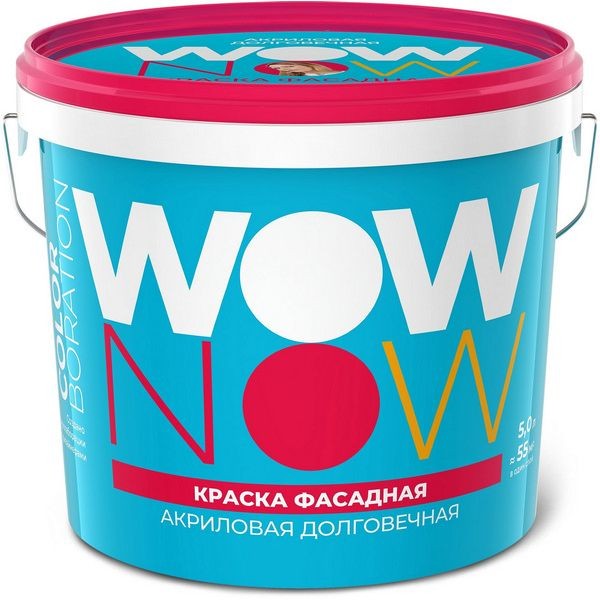 Краска фасадная Wow Now матовая 5 л база A