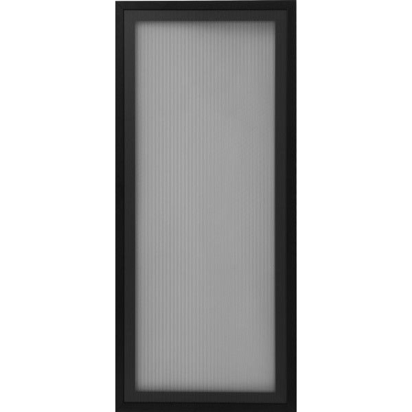 Витрина для шкафа Delinia «Лайн» 40x92 см, алюминий/стекло, цвет чёрный