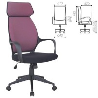 Кресло офисное Brabix Premium Galaxy Ex-519, ткань, черное/терракотовое, 531570