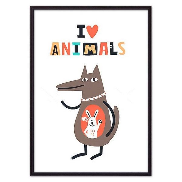 Постер Дом Корлеоне Волк "34;I love animals "34; 07-0595-30х40, 30х40 см