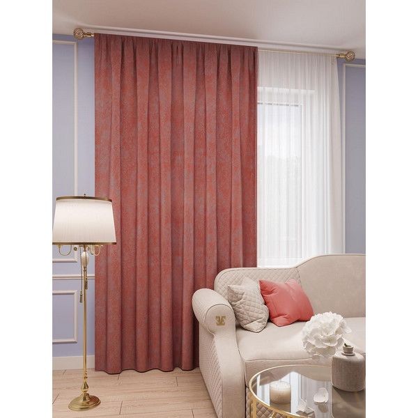 Штора Legrand Матрица 150х260 см, цвет терракот