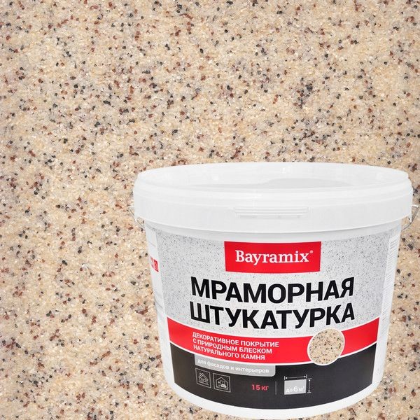 Штукатурка мраморная Bayramix «Peach Rose-K» 15 кг
