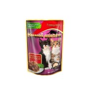 Пауч для кошек Ночной охотник д/КОТЯТ Говядина в соусе 100гр х 24 шт.