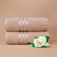 Набор банных полотенец Harmonika цвет: бежевый (70х130 см - 10 шт) br34532