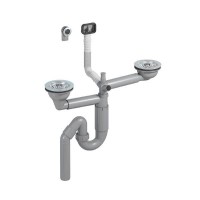 Сифон для мойки PREVEX P-loc PL2-D9CR5-SANT-01 двойной