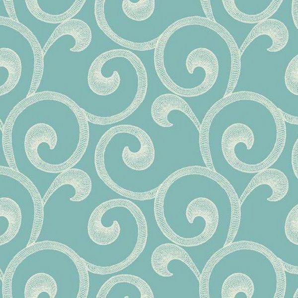 Обои бумажные York Wallcoverings Williamsburg III бирюзовые GS6244 0.68 м