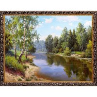Картина на холсте Русская коллекция Летний полдень, 68х88 см