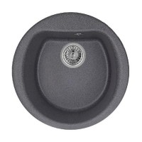 Кухонная мойка GRANULA кварцевая GR-5101 D 500 графит.