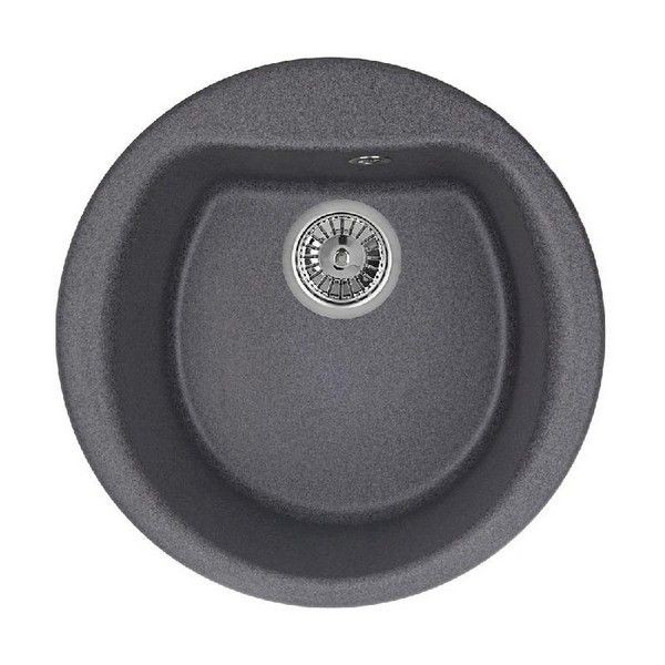 Кухонная мойка GRANULA кварцевая GR-5101 D 500 графит.