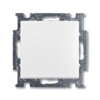 Выключатель кнопочный встраиваемый ABB Basic 55 1 клавиша, цвет альпийский белый