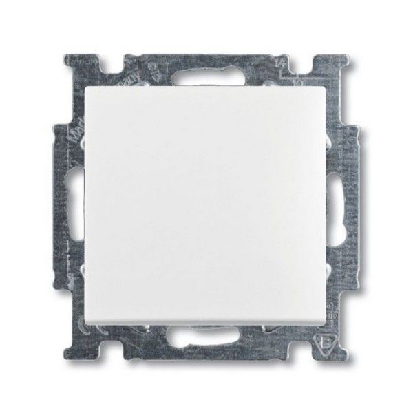 Выключатель кнопочный встраиваемый ABB Basic 55 1 клавиша, цвет альпийский белый