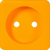 Накладка для розетки без заземления Lexman Cosy, цвет оранжевый