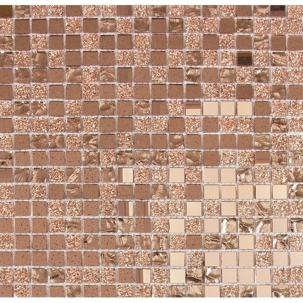 Мозаика стеклянная Artens Scarlette 30x30 см цвет розовое золото