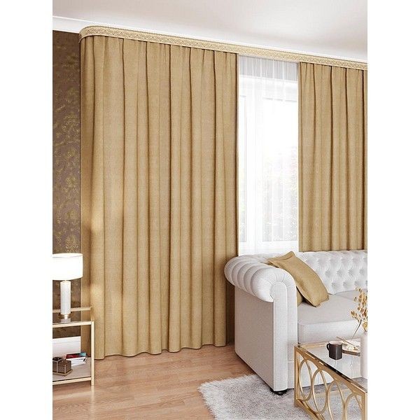Штора Legrand Канвас 150х260 см, цвет бежево-золотистый
