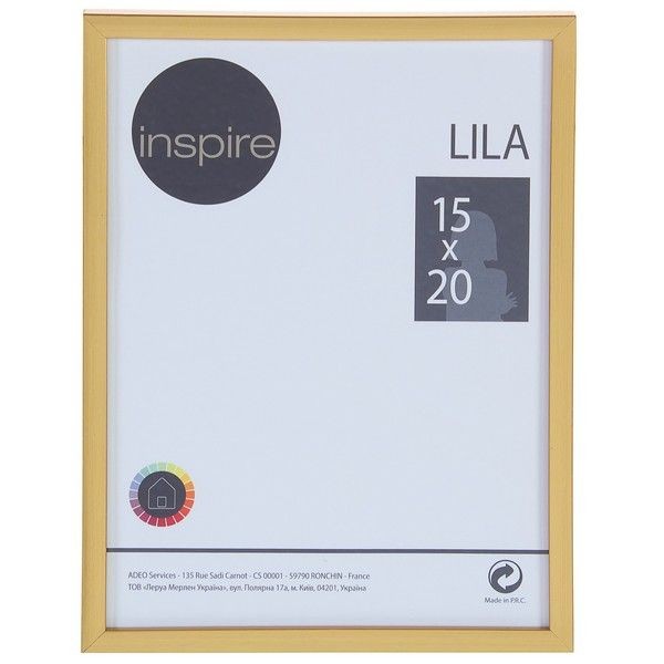 Рамка Inspire "34;Lila "34; цвет золото размер 15х20 см