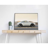 Постер в раме ПростоПостер Белый Порш 966145916633, 60х90 см