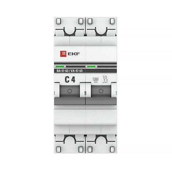 Выключатель автоматический EKF PROxima mcb4763-2-04C-pro 2Р 230В 4А