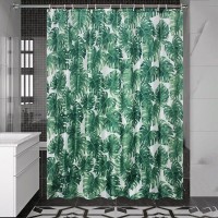 Штора для ванны Bath Plus Jungle Palm 180x200 см полиэстер цвет бело-зелёный