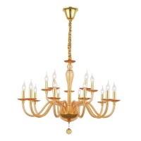 Люстра подвесная Lumien Hall Рьяна 2030/15H-AMGD E14 15 ламп 45 м²