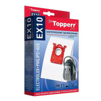 Пылесборники Topperr EX 10 4шт + 2фильтра для пылесосов Bork, Electrolux, Philips, AEG