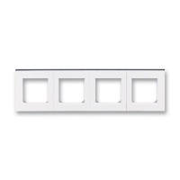Рамка для розеток и выключателей ABB Levit 1 поста, цвет белый/дымчатый черный