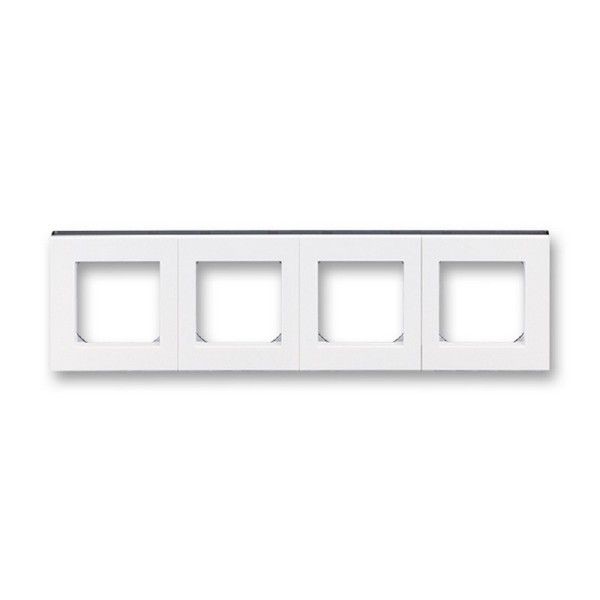 Рамка для розеток и выключателей ABB Levit 1 поста, цвет белый/дымчатый черный