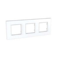 Рамка для розеток Schneider Electric Unica Quadro 3 поста, цвет белый