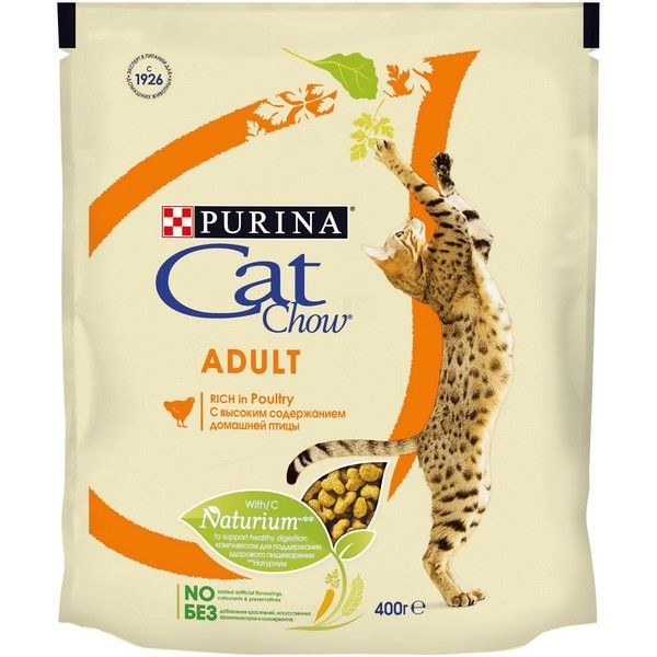 Сухой корм для кошек Cat Chow® домашняя птица, 400 г