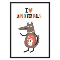 Постер Дом Корлеоне Волк "34;I love animals "34; 07-0595-40х60, 40х60 см