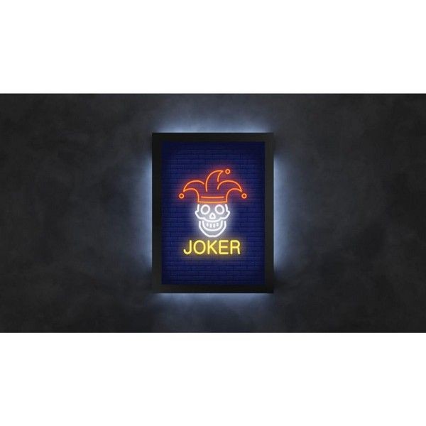 Постер в раме ПростоПостер Neon Joker 329773661402, 50х70 см